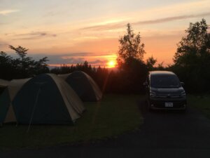 まあぶオートキャンプ　夕陽