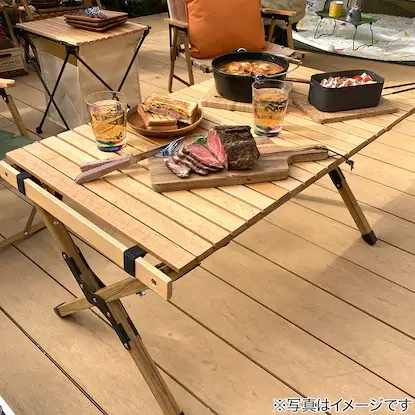 ニトリ 木製 ローテーブル NNS 折りたたみ - テーブル/チェア