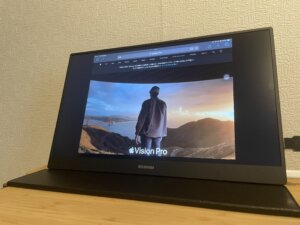 アイリスオーヤマ　ポータブルモニターの写り方の画像