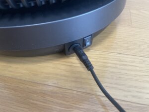 DCタイプ　コードレス扇風機　電源
