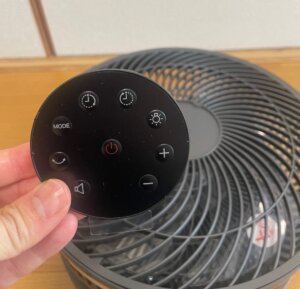 DCタイプ　コードレス扇風機　扇風機のリモコン