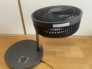 DCタイプ　コードレス扇風機　扇風機の組み立て方